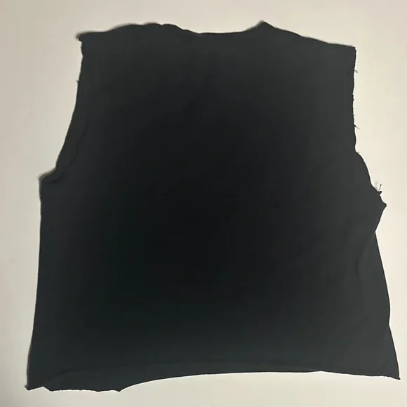 Vintage Sublime Sun Cut-Off Sleeveless Cropped Graphic Band Tee Black Size S - Picture 3 of 5